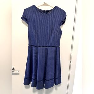 Navy blue mini dress with cute details, size small